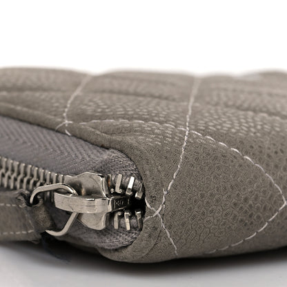 Chanel Caviar Quilted Large Gusset Zip Around Wallet Grey 10 of 15
