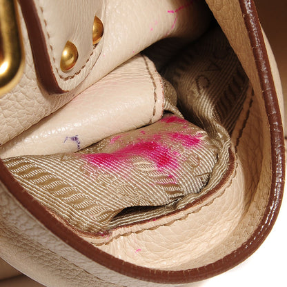 Prada Vitello Daino Side Pocket Hobo Talco 11 of 11