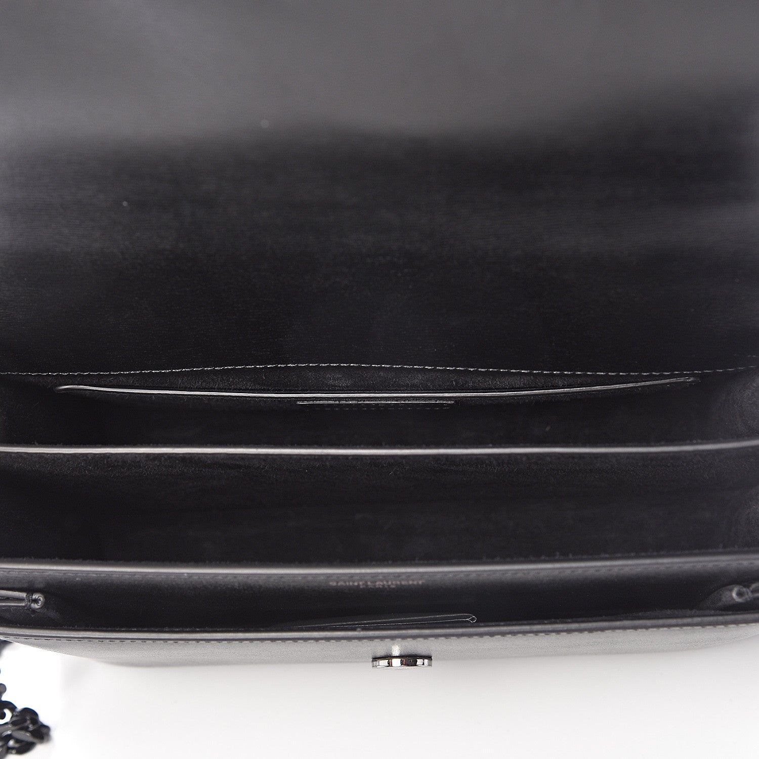 Saint Laurent Calfskin Large Monogram Sunset Black 4 of 9