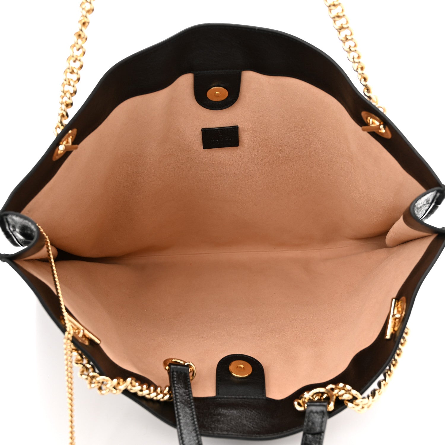 Gucci Calfskin Large Rajah Chain Tote Black 6 of 11