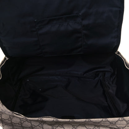 Gucci Soft GG Supreme Monogram Appia Calfskin Web Tote Backpack Beige Ebony Black 5 of 12