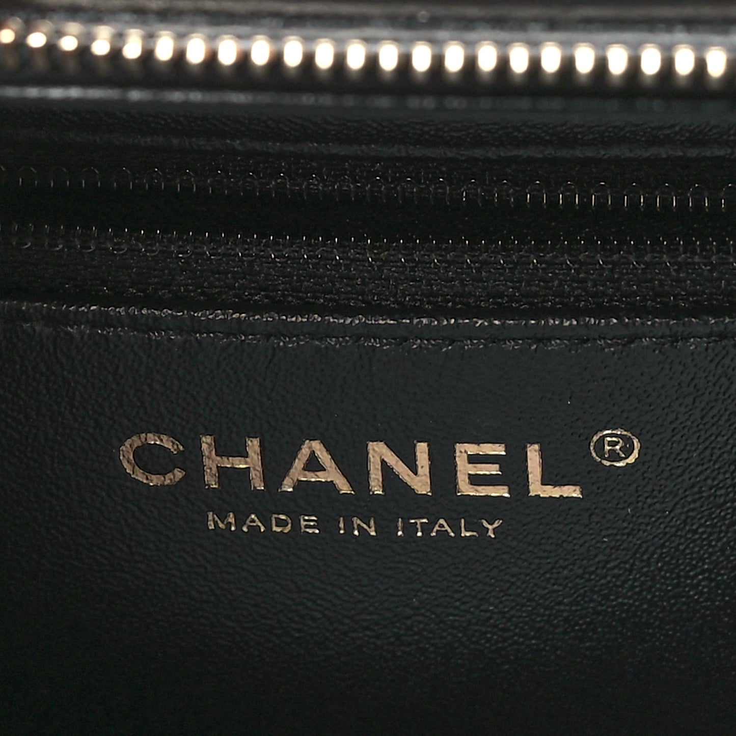 Lambskin Quilted Small Trendy CC Bowling Bag Black