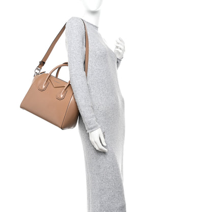 Givenchy Shiny Lord Calfskin Small Antigona Dark Beige 2 of 10