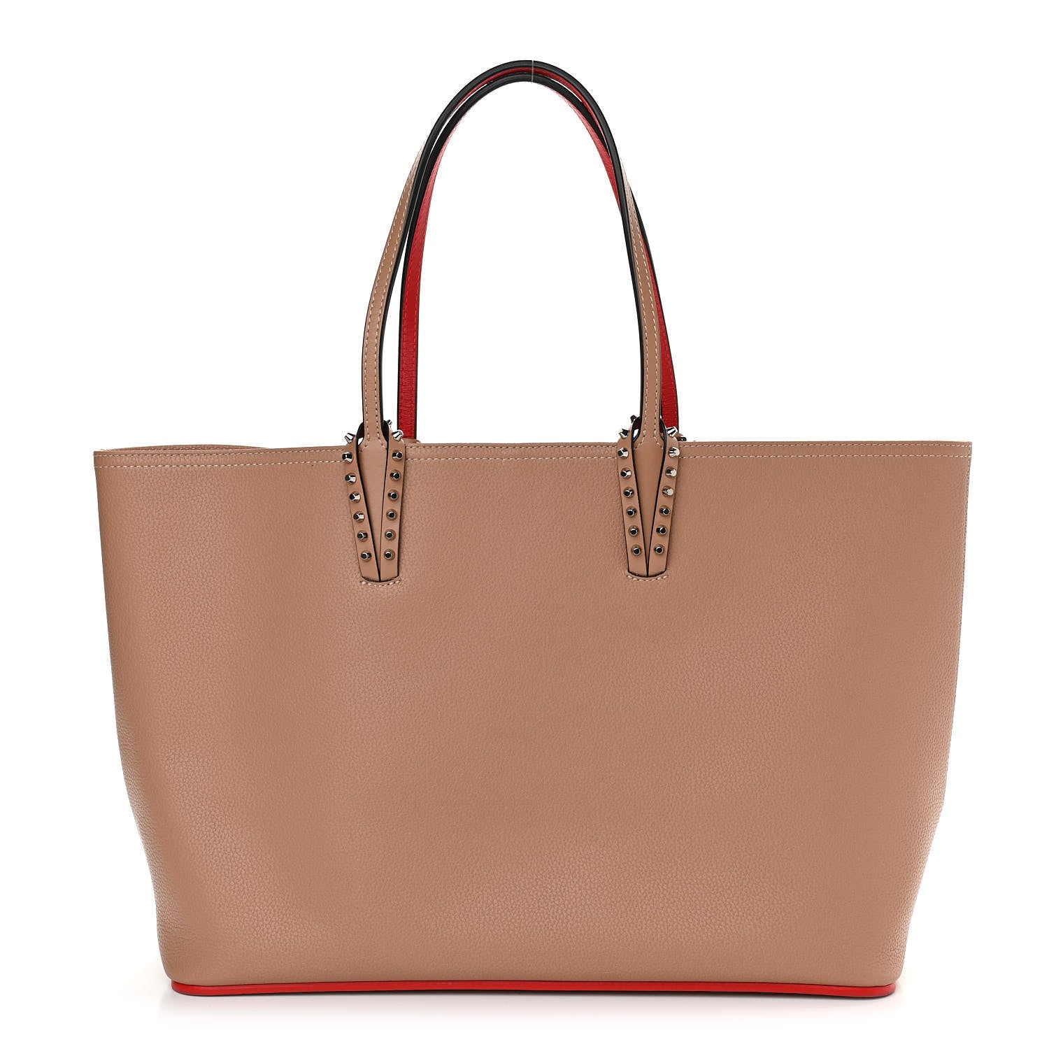 Christian Louboutin Calfskin Spikes East West Cabata Tote Nude 1 of 10