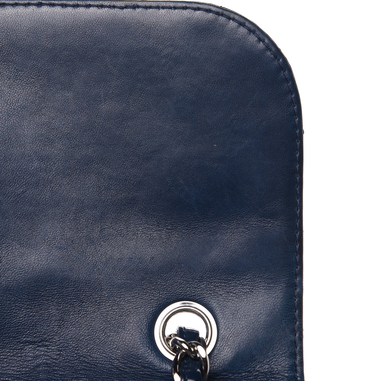 Chanel Vinyl Quilted In the Business Flap Bag Navy Blue 11 of 12