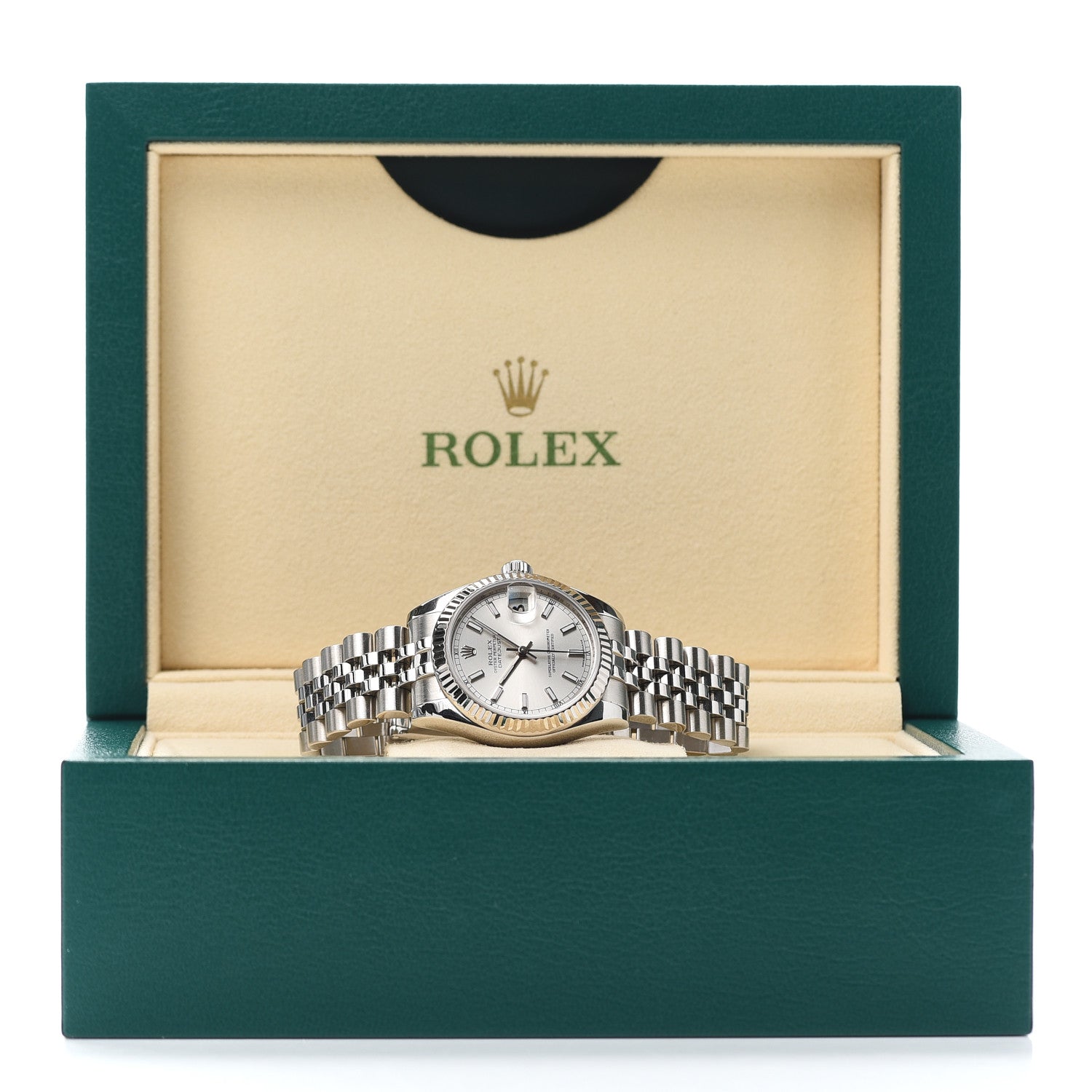 Rolex Stainless Steel 18K White Gold 31mm Oyster Perpetual Datejust Watch Silver 178274 6 of 6
