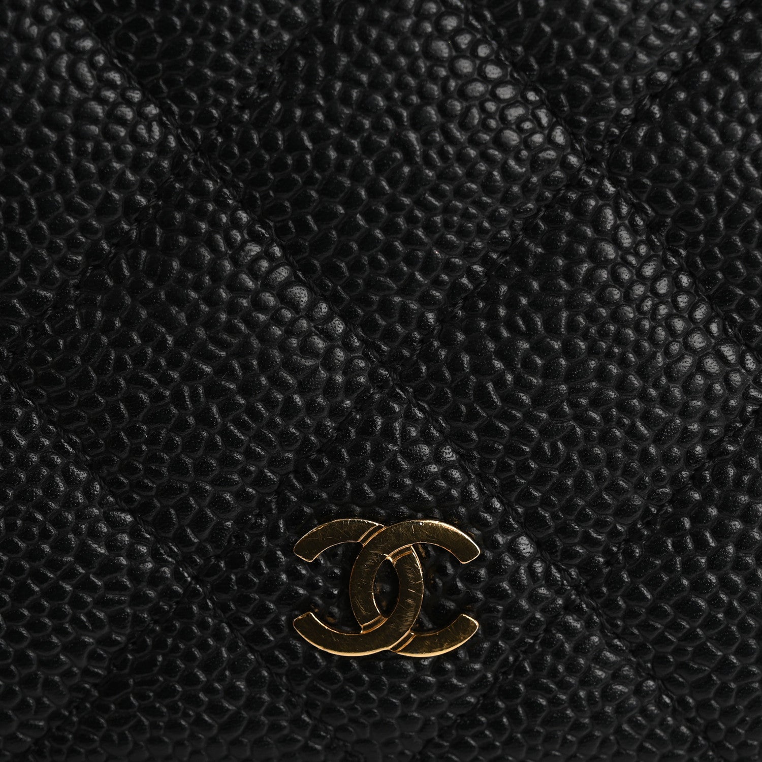 Chanel Caviar Quilted Yen Wallet Black 14 of 16