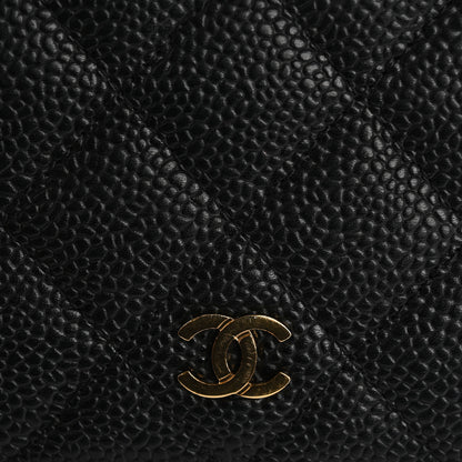 Chanel Caviar Quilted Yen Wallet Black 14 of 16