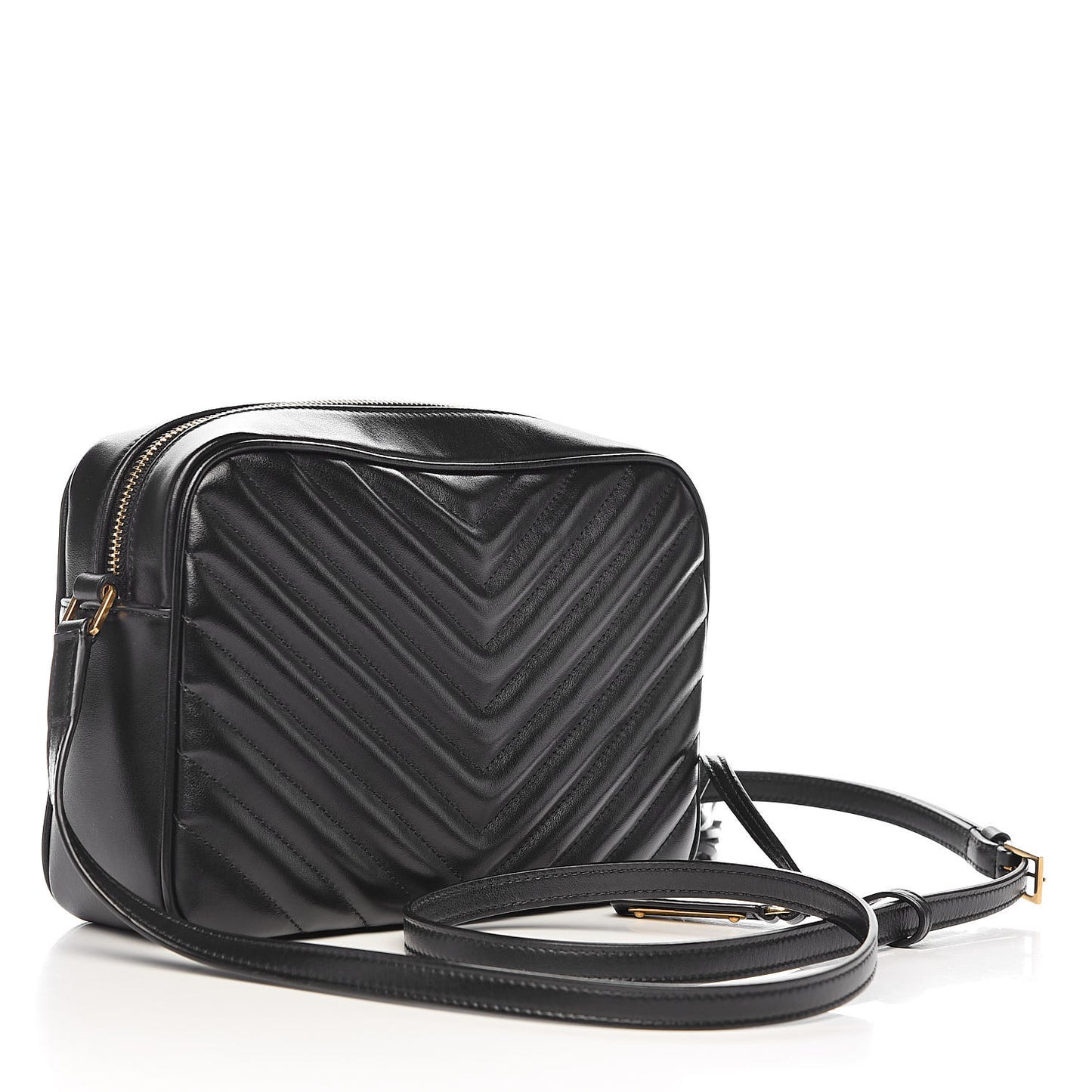 Calfskin Matelasse Monogram Lou Camera Bag Black