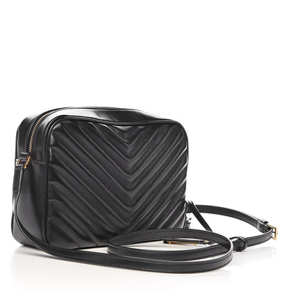 Saint Laurent Calfskin Matelasse Monogram Lou Camera Bag Black 4 of 10