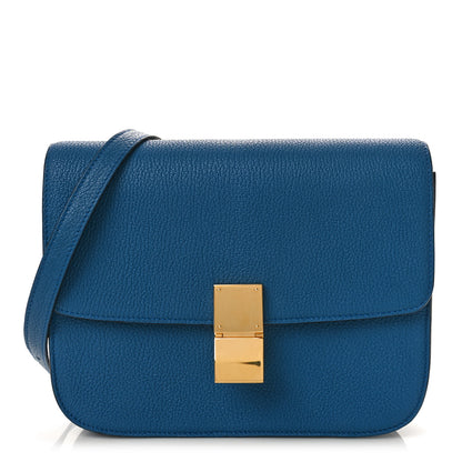 Celine Goatskin Medium Classic Box Flap Bag Deepsea 1 of 9