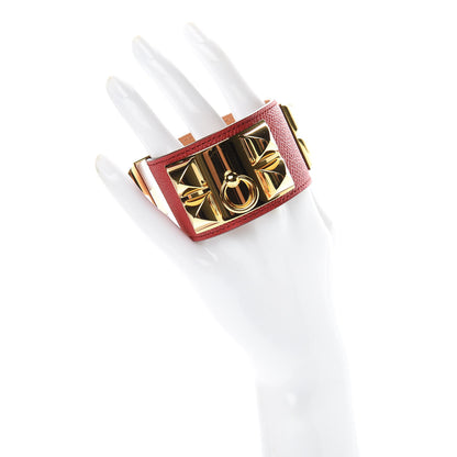 Hermes Epsom Collier de Chien CDC Bracelet S Rouge Casaque 2 of 8