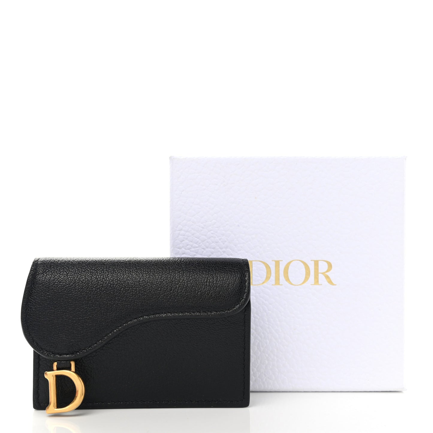 Goatskin Saddle Card Holder Black