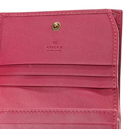Gucci Velvet Matelasse Pearl Love Embroidered GG Marmont Card Case Wallet Light Raspberry Rose 7 of 9