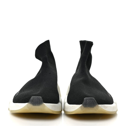 Balenciaga Technical 3D Recycled Knit Bi-Color Womens Speed 2.0 Transparent Sole Sneakers 37 Black White 2 of 6