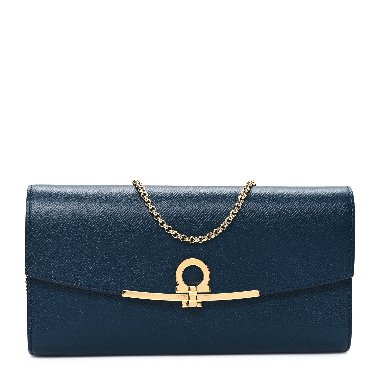 Salvatore Ferragamo Printed Calfskin Gancini Icona Mini Bag Blue 1 of 10