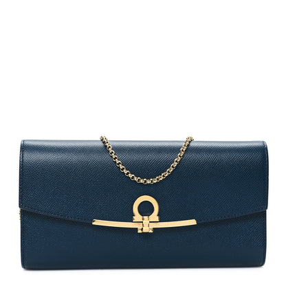 Salvatore Ferragamo Printed Calfskin Gancini Icona Mini Bag Blue 1 of 10