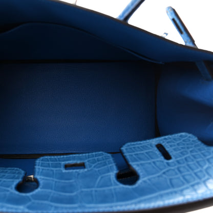 Hermes Matte Alligator Birkin 25 Mykonos 5 of 12