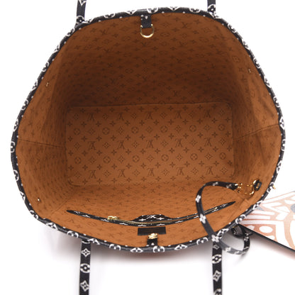 Louis Vuitton Monogram Giant Crafty Neverfull MM Creme Caramel 5 of 8