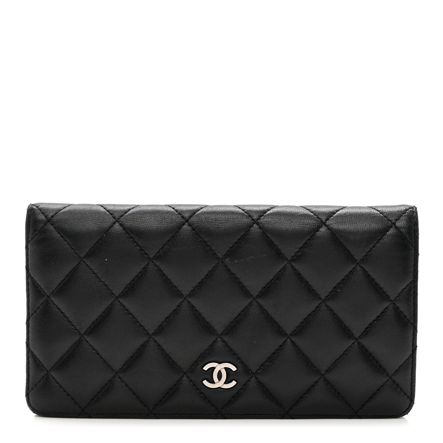 Chanel Lambskin Quilted Yen Wallet Black 1 of 8