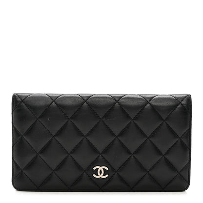Chanel Lambskin Quilted Yen Wallet Black 1 of 8