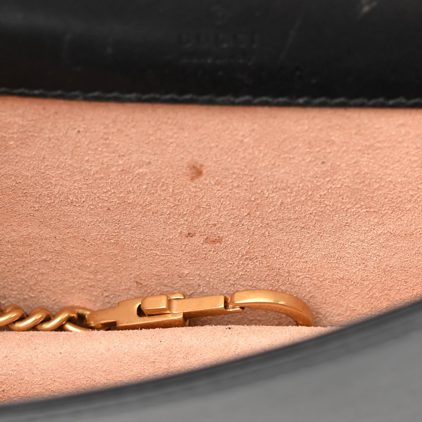 Calfskin Matelasse Mini Animal Studs GG Marmont Bag Black