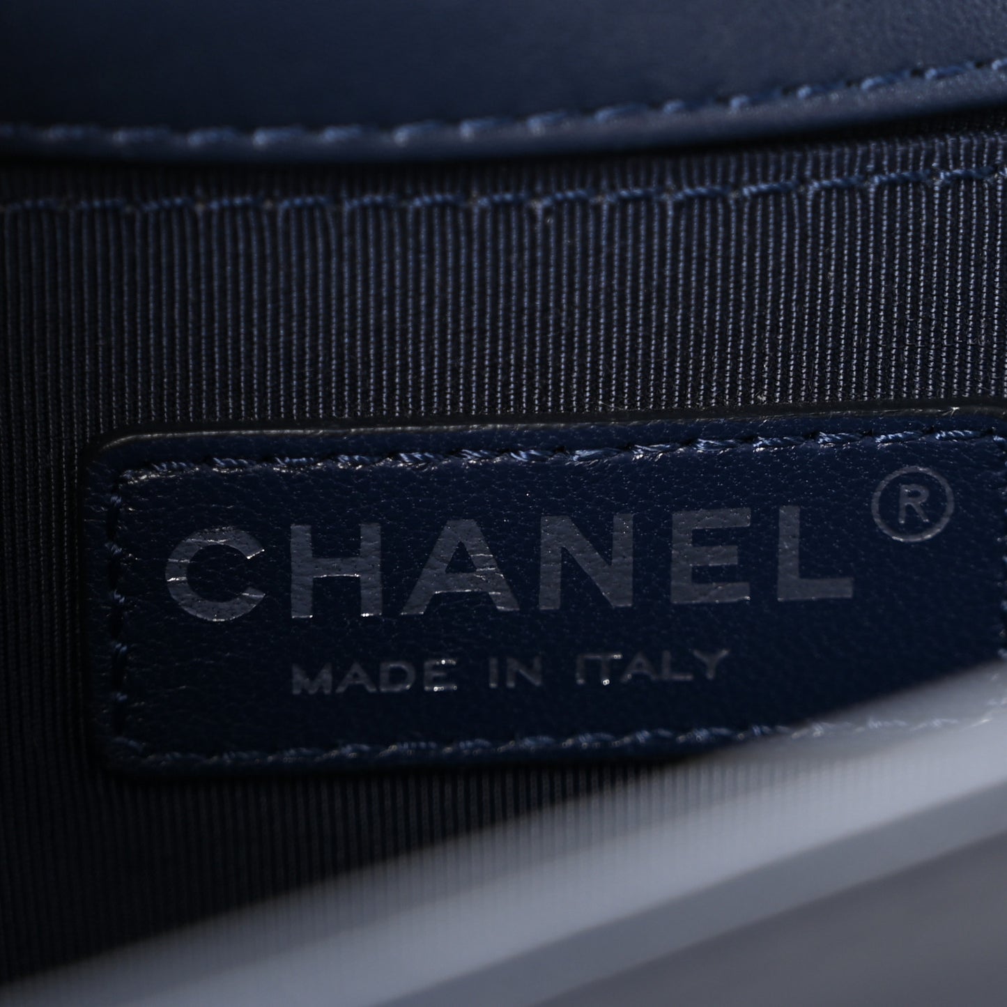 Calfskin Quilted Medium Boy Flap Navy