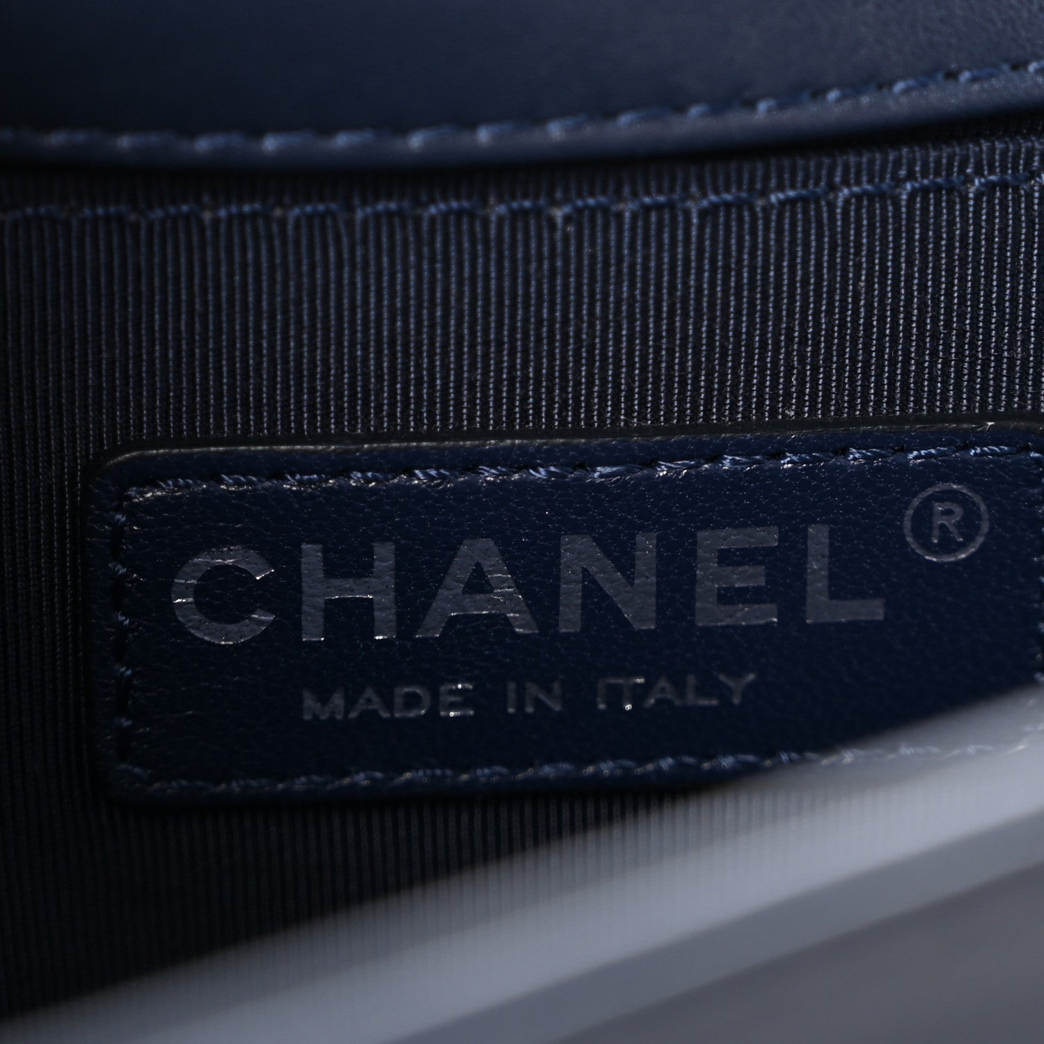 Chanel Calfskin Quilted Medium Boy Flap Navy 6 of 12