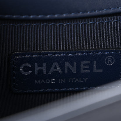 Chanel Calfskin Quilted Medium Boy Flap Navy 6 of 12