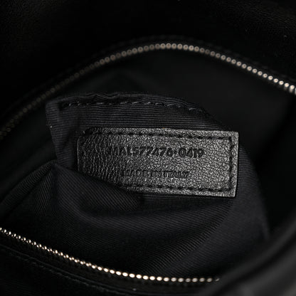 Saint Laurent Lambskin Quilted Small Loulou Puffer Monogram Chain Satchel Black 7 of 11