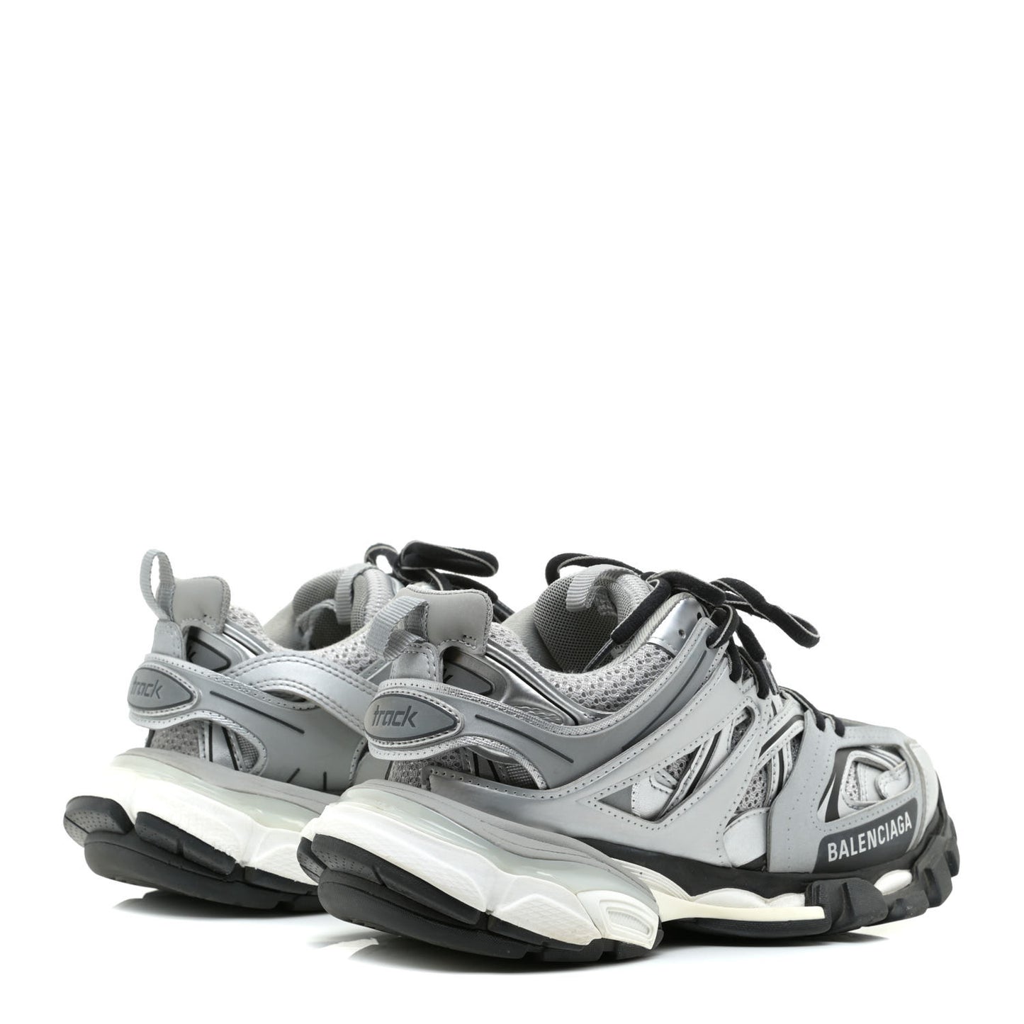 Mesh Nylon Womens Track Sneakers 36 Silver