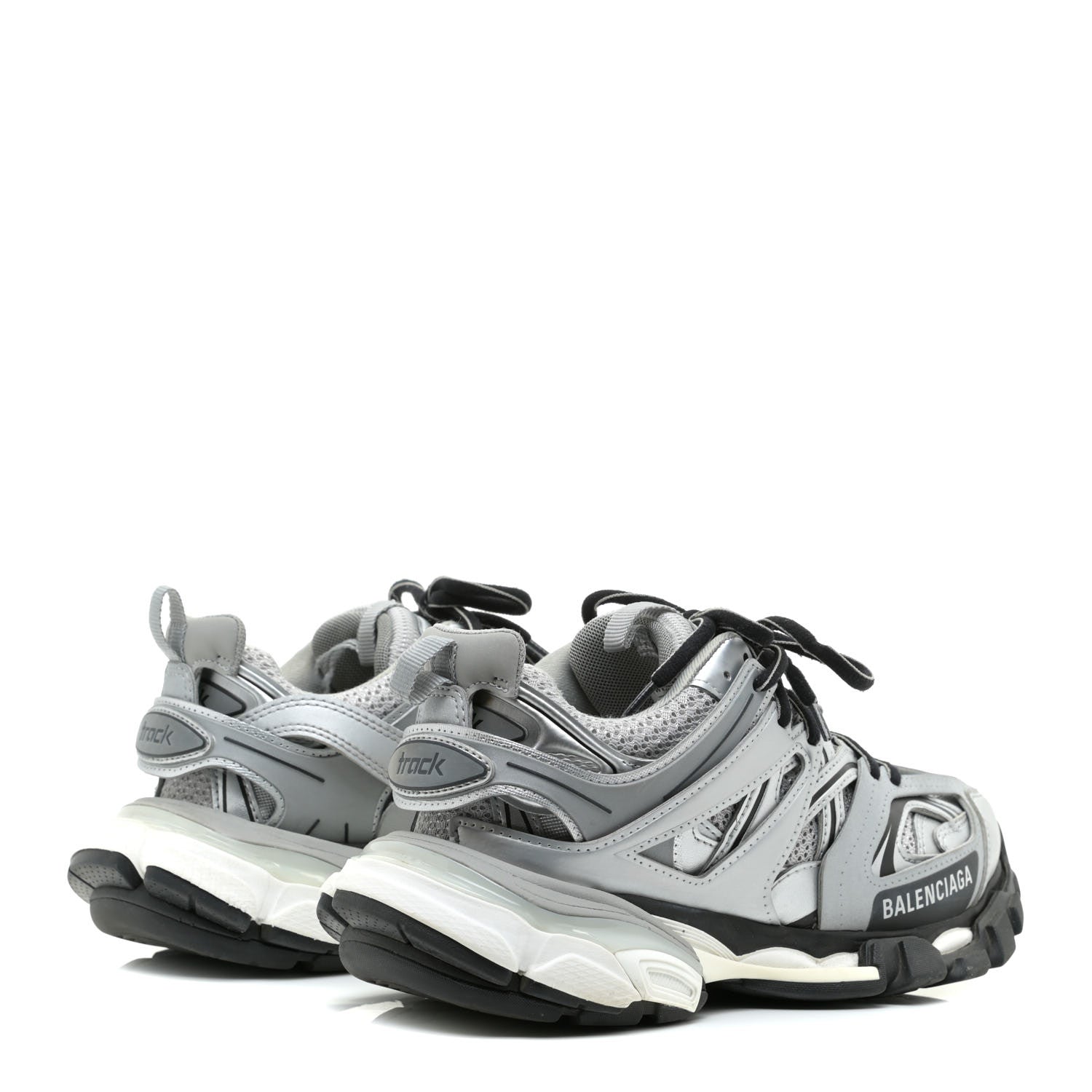 Balenciaga Mesh Nylon Womens Track Sneakers 36 Silver 4 of 9