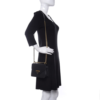 Prada Saffiano Lux Crossbody Bag Black 2 of 14