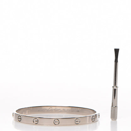Cartier 18K White Gold LOVE Bracelet 19 4 of 4