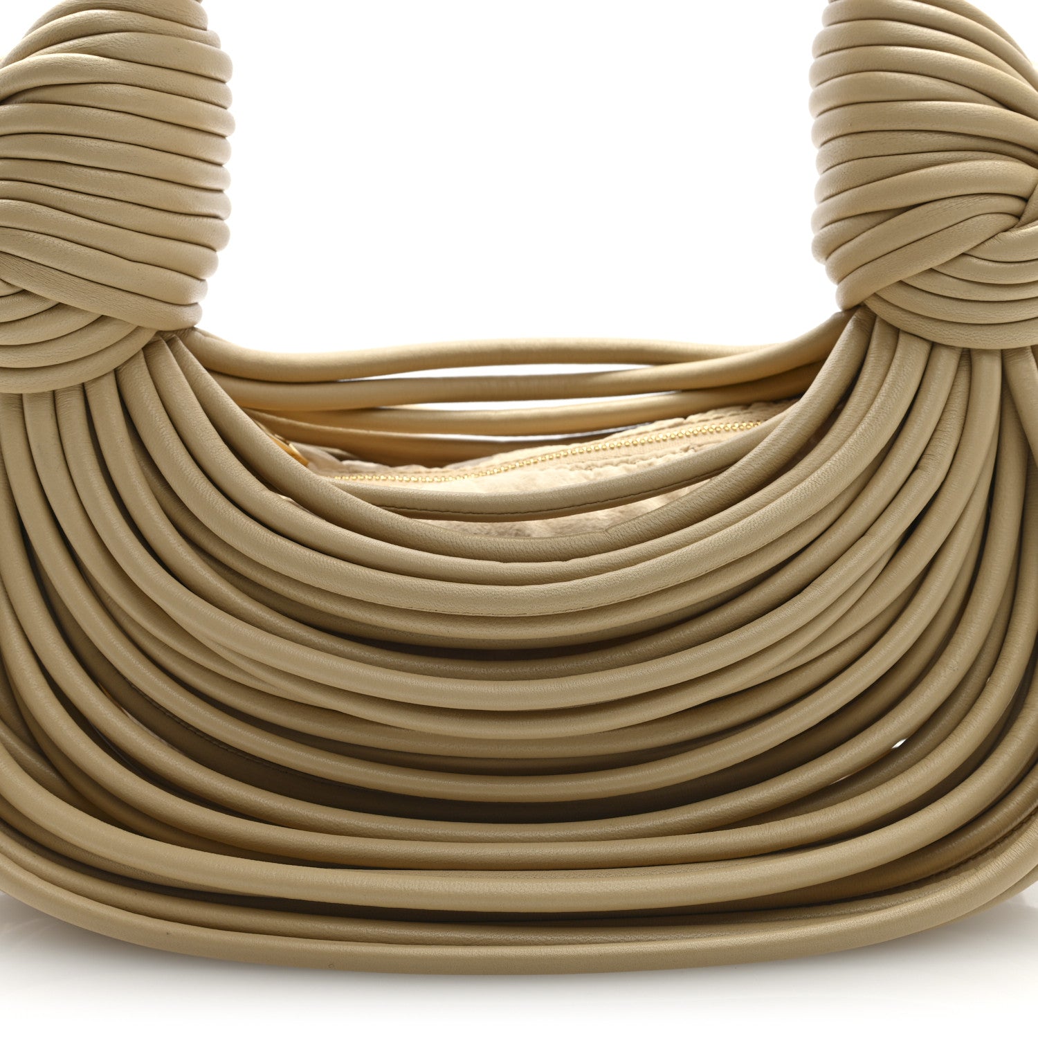 Bottega Veneta Nappa Mini Tubular Double Knot Porridge 7 of 9