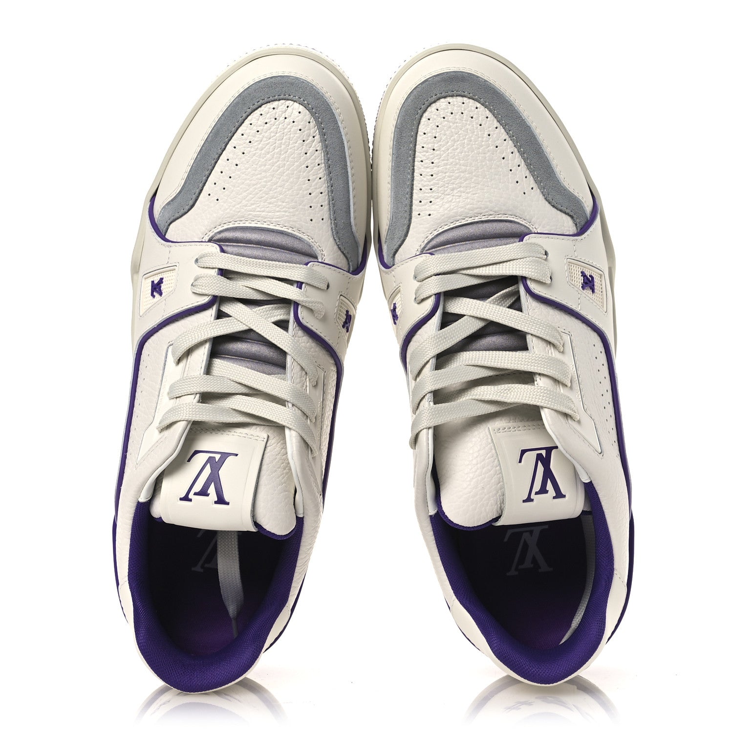 Louis Vuitton Calfskin LV Trainer Sneakers 9 Purple 2 of 12