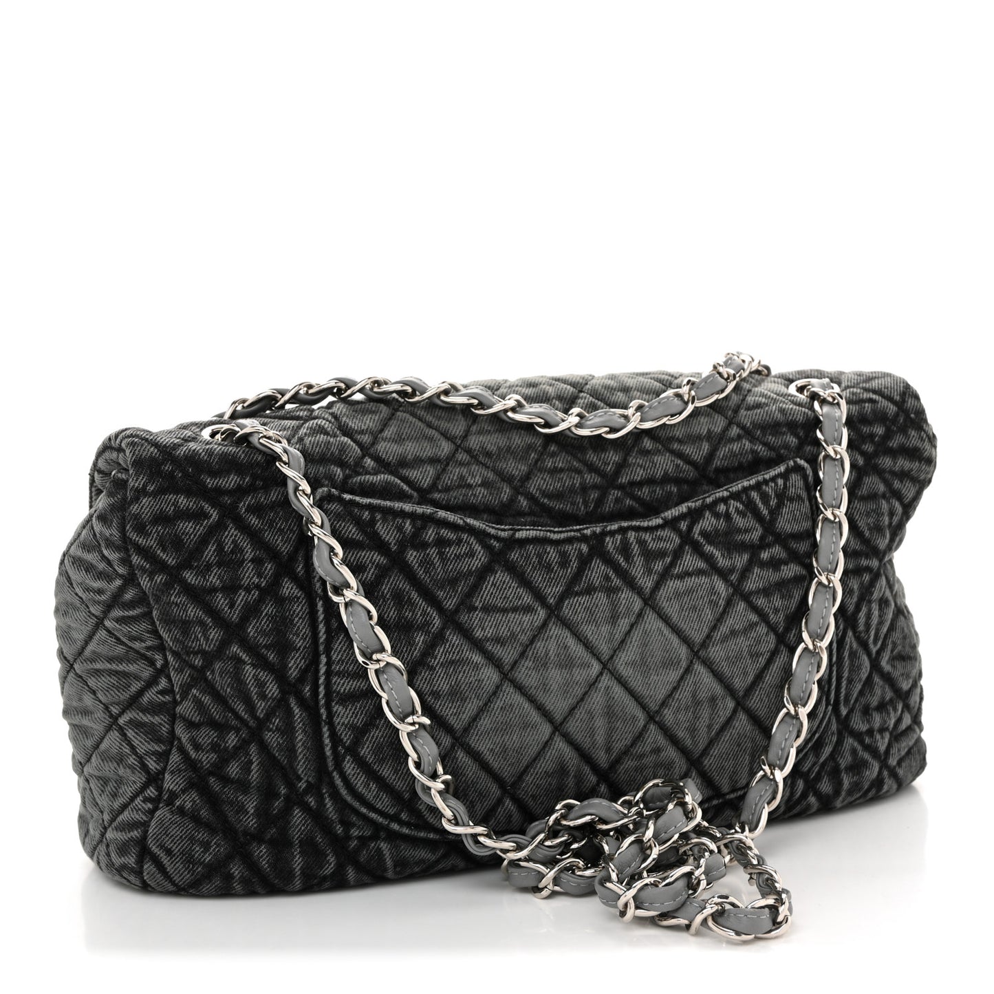 Denim Quilted Denimpression Flap Grey Black