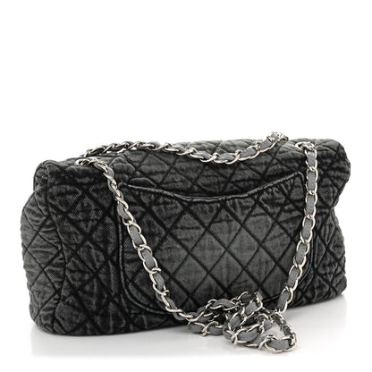 Chanel Denim Quilted Denimpression Flap Grey Black 3 of 11
