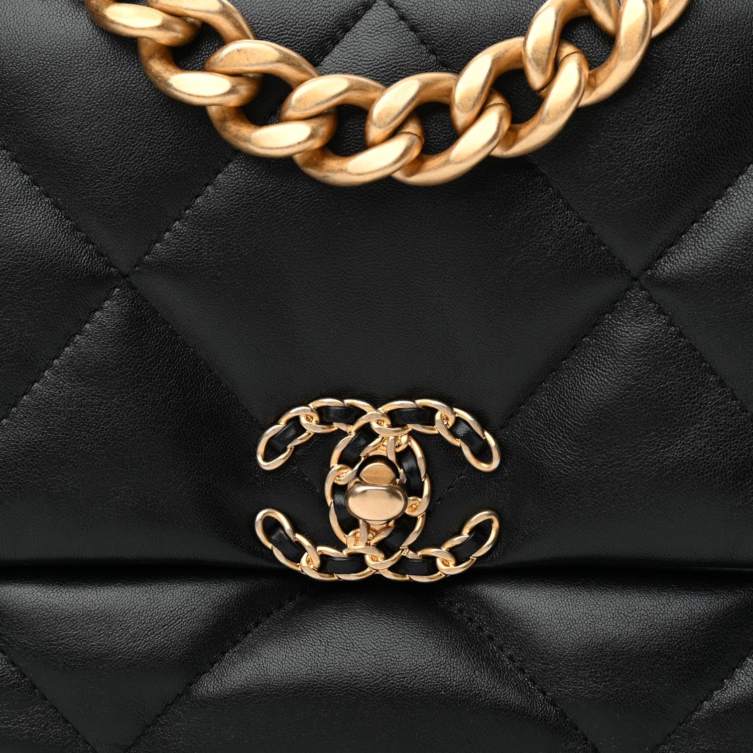 Chanel Lambskin Quilted Large Chanel 19 Flap Black 8 of 10