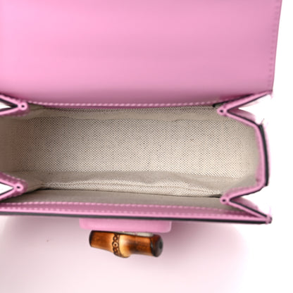 Gucci Boarded Dyana Lux Calfskin Web Mini Bamboo 1947 Top Handle Bag Nice Pink 5 of 8