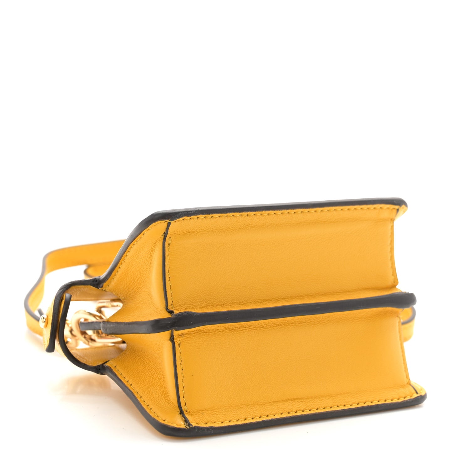 Shiny Nappa Nano Peekaboo Maxi Handle Satchel Mimosa