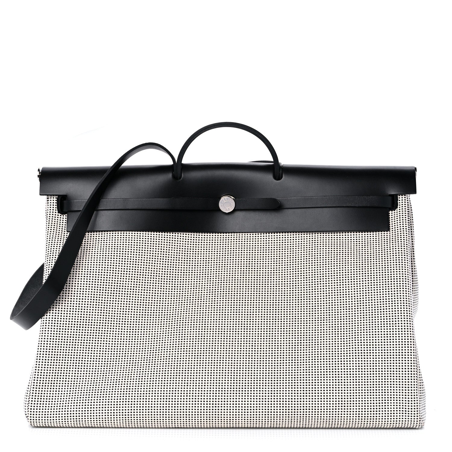 Hermes Criss Viking Vache Hunter Herbag Cabin Zip Retourne 50 Ecru Black 3 of 14