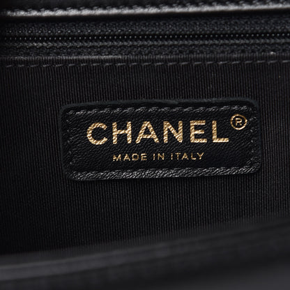 Chanel Calfskin Chevron Quilted New Medium Boy Flap Black 6 of 12