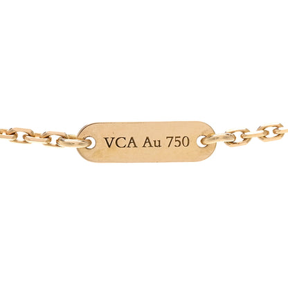 Van Cleef & Arpels 18K Yellow Gold Mother of Pearl Vintage Alhambra Pendant Necklace 4 of 5