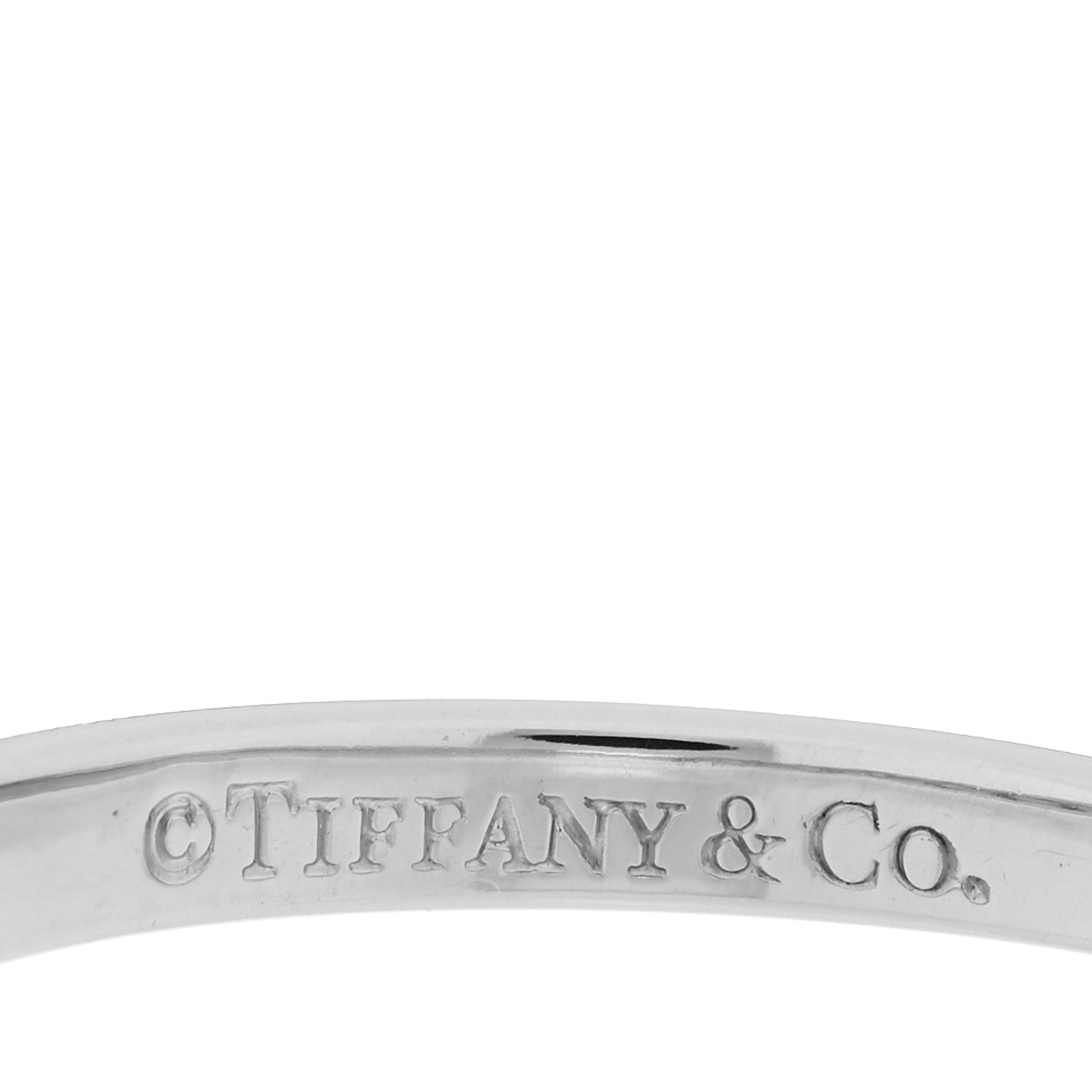 Tiffany Platinum Diamond .27ct 2.2mm Half Circle Forever Band Ring 49 4.75 4 of 4