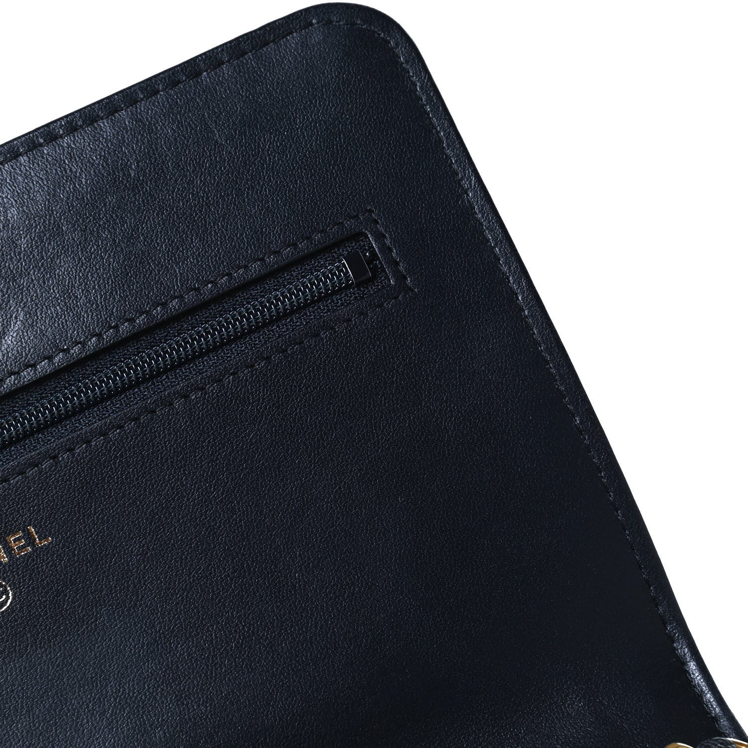Chanel Caviar Quilted Boy Wallet On Chain WOC Navy 13 of 14