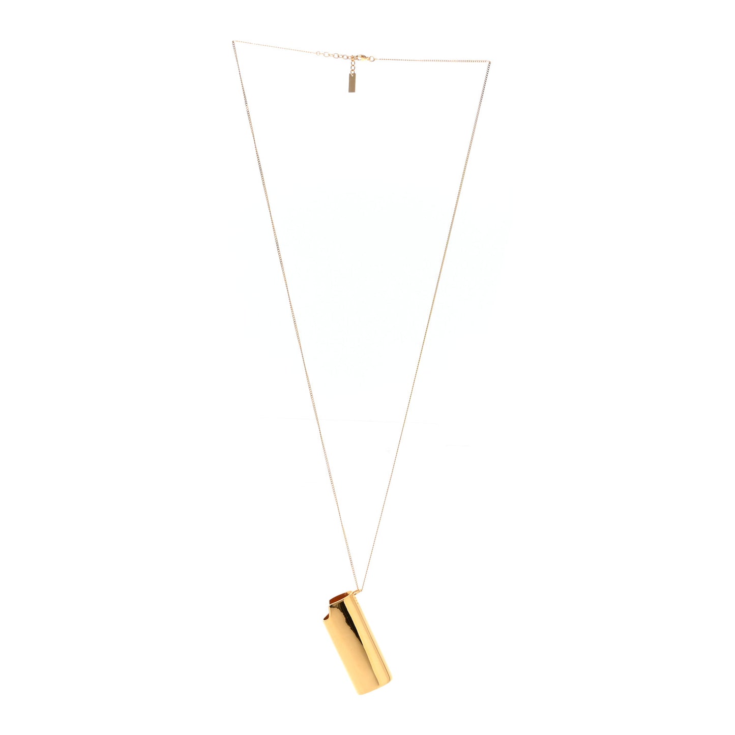 Metal Lighter Holder Necklace Gold