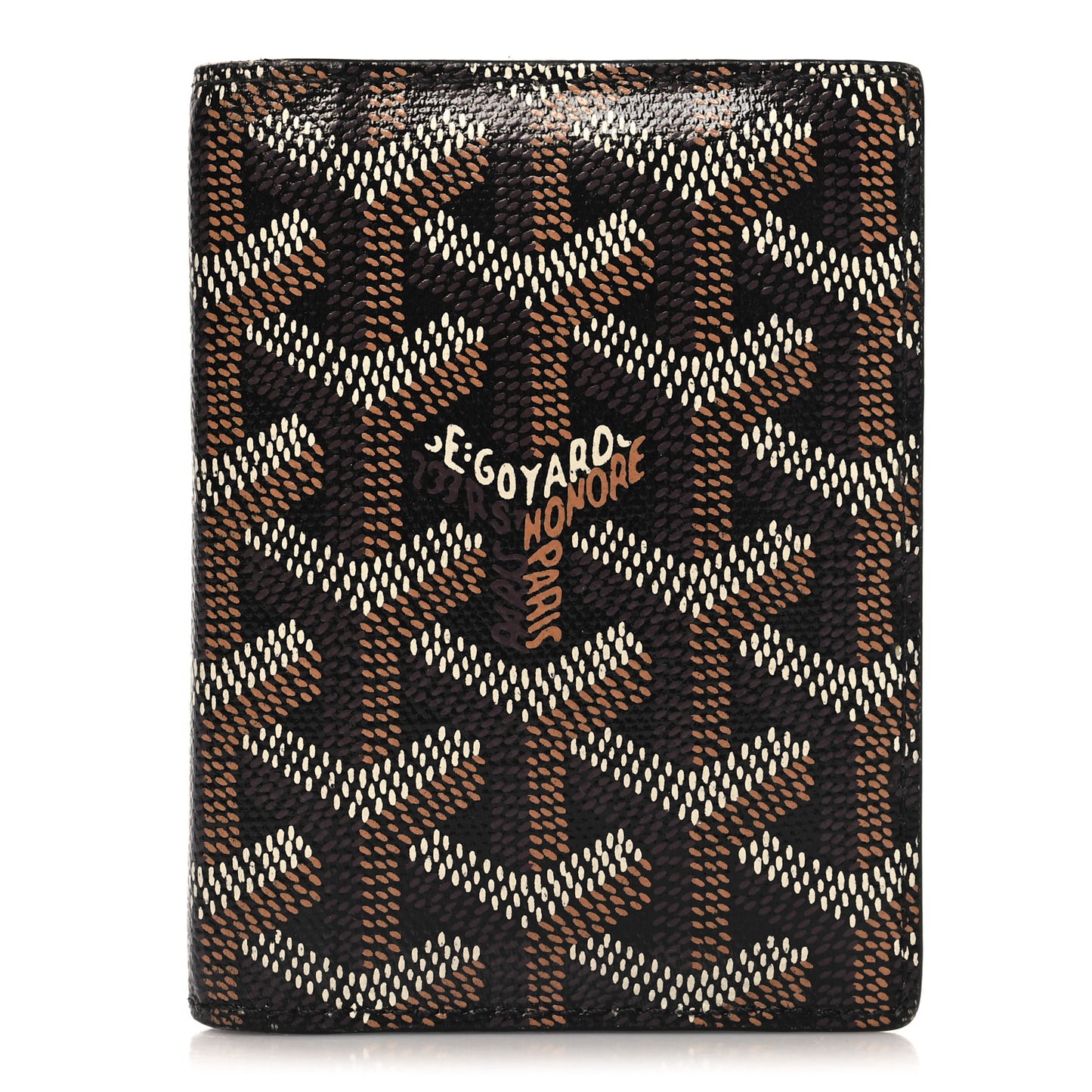 Goyardine Saint Marc Folding Card Case Black