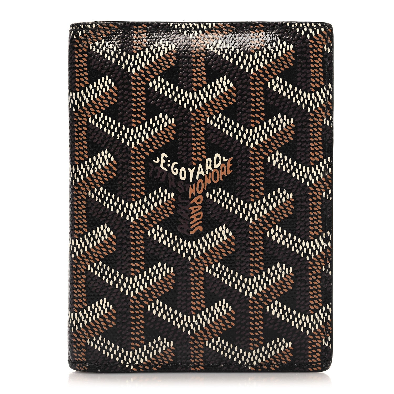 Goyard Goyardine Saint Marc Folding Card Case Black 1 of 8