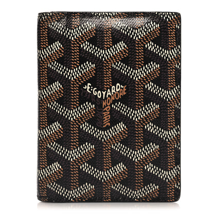 Goyard Goyardine Saint Marc Folding Card Case Black 1 of 8